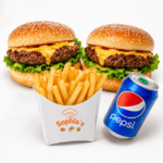 ✨ Super Deal * 2 x Beef Burger With Fries And Can Soda*✨