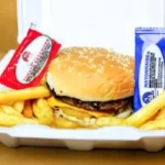 Beef Burger W Cheese + Fries + Soda Can