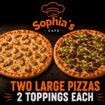 Two Large Pizza (2 Toppings Each)