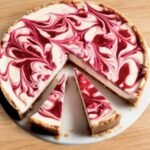 Raspberry Swirl Cheese Cake Slice