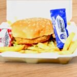 Double Chicken Burger W Cheese + Fries + Soda Can
