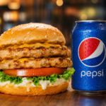 Double Chicken Burger with Can Soda