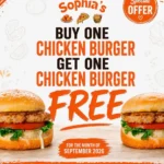 September Special Buy One Chicken Burger Get One Chicken Burger Free